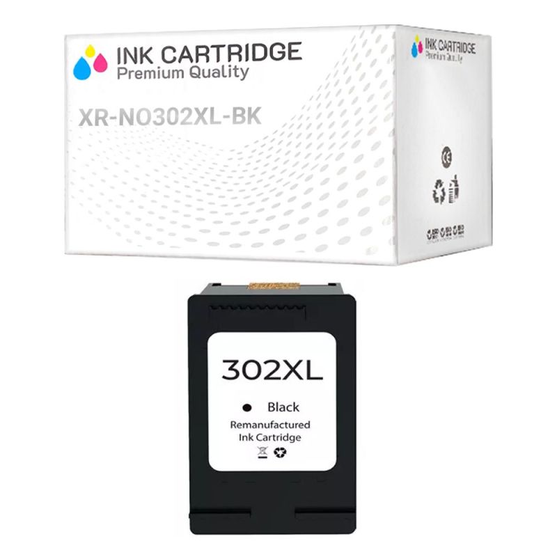 Cartuccia Hp 302XL-BK Nera Rigenerata Cartuccia Hp 302XL-BK Nera Rigenerata