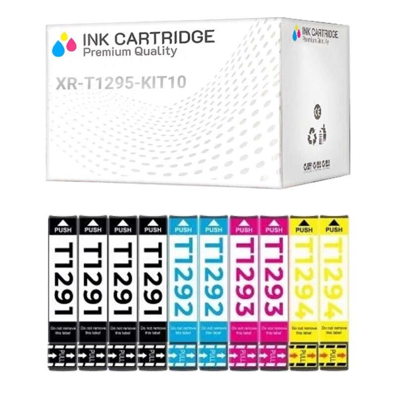 10 Cartucce Epson T1295 C13T12954010 Nero e Colore Compatibili KIT 10 10 Cartucce Epson T1295 C13T12954010 Nero e Colore Compatibili KIT 10